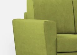Divano 152x85cm design a due posti piccolo con stoffa idrorepellente verde DI34