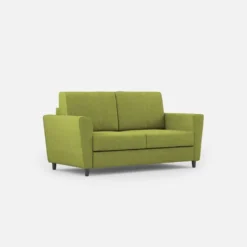 Divano 152x85cm design a due posti piccolo con stoffa idrorepellente verde DI34