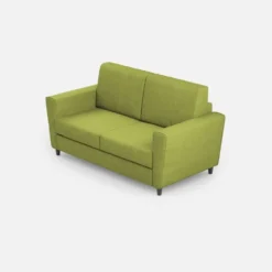 Divano 152x85cm design a due posti piccolo con stoffa idrorepellente verde DI34
