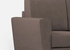 Divano 212x85cm design a tre posti con piedini in legno e pouf idrorepellente talpa DI39