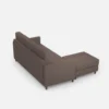 Divano 198x85cm design a tre posti comodo con pouf tessuto idrorepellente talpa DI28