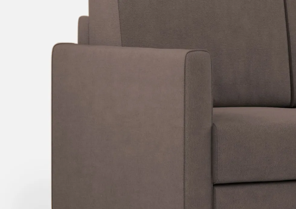 Divano 198x85cm design a tre posti comodo con pouf tessuto idrorepellente talpa DI28