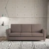 Divano 212x85cm design a tre posti con piedini in legno e tessuto idrorepellente talpa DI36