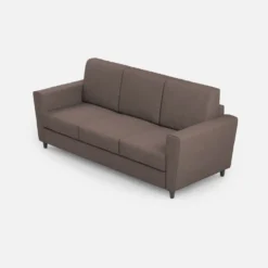 Divano 212x85cm design a tre posti con piedini in legno e tessuto idrorepellente talpa DI36