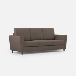 Divano 212x85cm design a tre posti con piedini in legno e tessuto idrorepellente talpa DI36