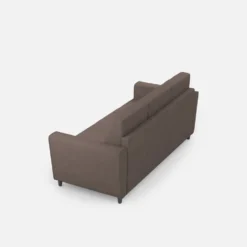 Divano 212x85cm design a tre posti con piedini in legno e tessuto idrorepellente talpa DI36