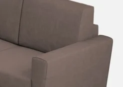 Divano 212x85cm design a tre posti con piedini in legno e tessuto idrorepellente talpa DI36