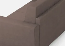 Divano 212x85cm design a tre posti con piedini in legno e tessuto idrorepellente talpa DI36