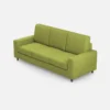 Divano 208x85cm design a tre posti con bracciolo moderno quadrato idrorepellente verde DI14