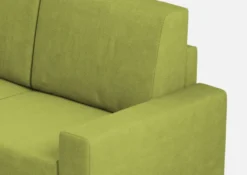 Divano 208x85cm design a tre posti con bracciolo moderno quadrato idrorepellente verde DI14