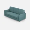 Divano 198x85cm design a tre posti tessuto idrorepellente blu petrolio DI25