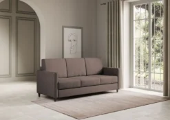 Divano 198x85cm design a tre posti tessuto idrorepellente talpa DI25