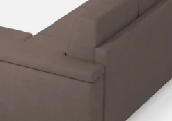 Divano 208x85 design a tre posti con bracciolo squadrato e pouf idrorepellente talpa DI6