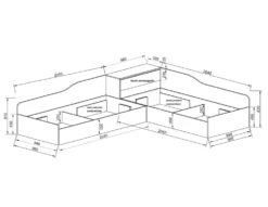 Letti singoli a contenitore con baule bianco legno 90x200 LI40
