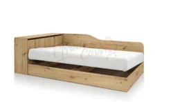 Letto ad una piazza e mezza con contenitore ad angolo LI 2002