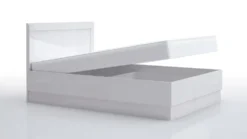 Letto alla francese 140x200 bianco lucido LG59