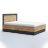 Letto alla francese 140x200 rovere e antracite LG59