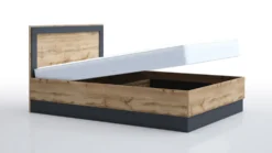 Letto alla francese 140x200 rovere e antracite LG59