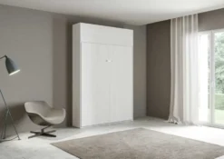 Letto a scomparsa una piazza e mezzo con pensile vasistas KNT3