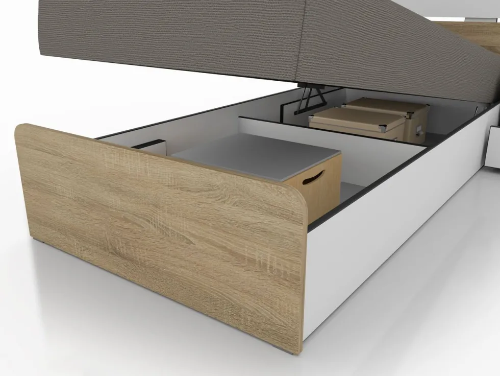 Letto con contenitore e comodino LCI3