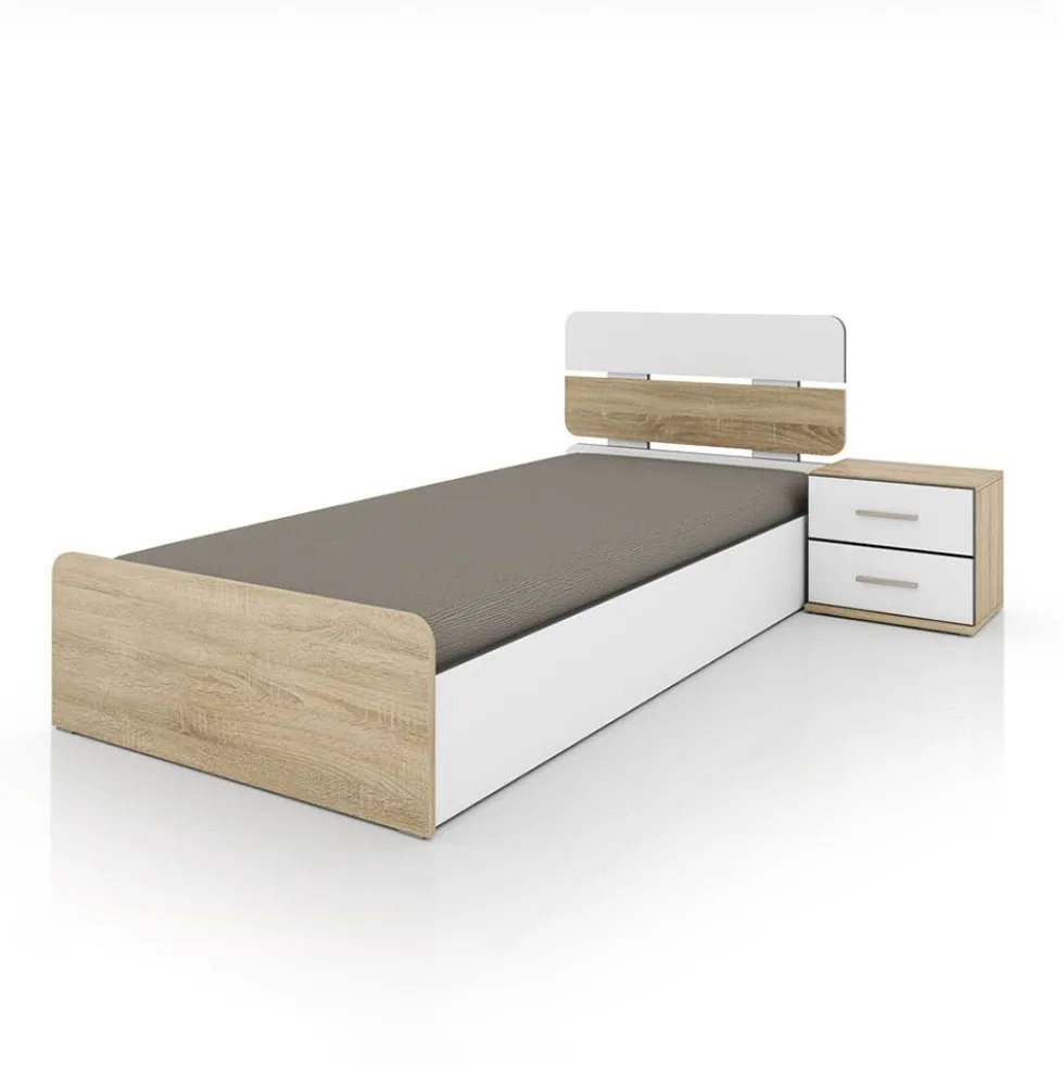 Letto con contenitore e comodino LCI3