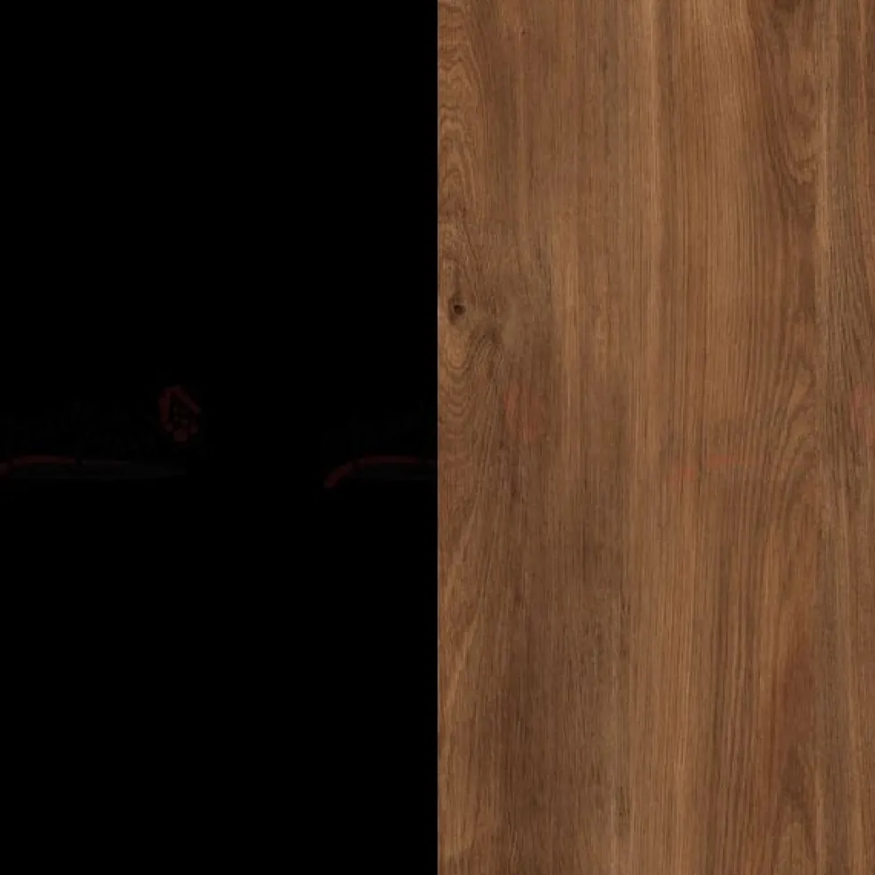 Letto contenitore matrimoniale nero e rovere LU40