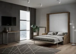 Letto matrimoniale a scomparsa con divano KNT24