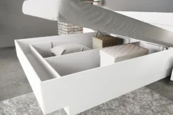 Letto matrimoniale bianco con comodini LI7