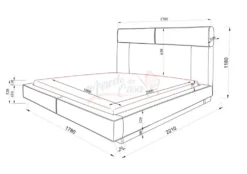 Letto matrimoniale con contenitore in diversi colori 160x200 LI33