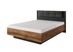 Letto matrimoniale contenitore 160X200cm marrone e nero LLK7