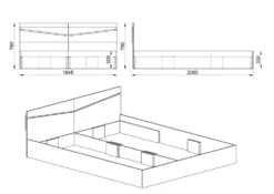Letto matrimoniale economico 160x200 LI 2008