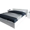 Letto matrimoniale elegante bianco lucido LI4