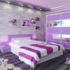 Letto matrimoniale rosa e bianco LU17