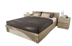 Letto matrimoniale 160x200 con comodini in rovere LI1