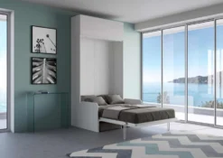 Letto piazza e mezza a scomparsa con divano KNT4