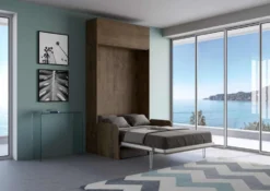 Letto piazza e mezza a scomparsa con divano KNT4