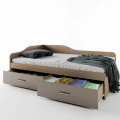 Letto singolo ad angolo contenitore LI25