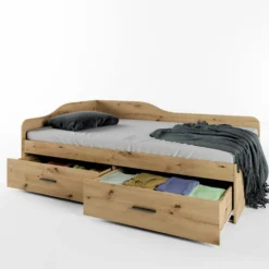 Letto singolo ad angolo contenitore LI25