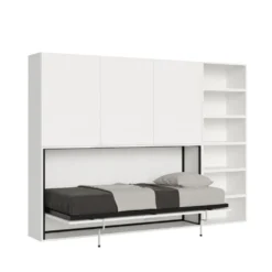 Letto singolo bianco frassino a scomparsa KNDG