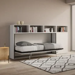 Letto singolo bianco frassino a scomparsa KNDA
