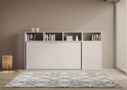 Letto singolo bianco frassino a scomparsa KNDA