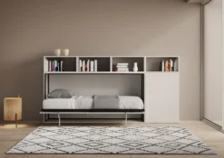 Letto singolo bianco frassino a scomparsa KNDA