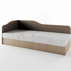 Letto singolo con contenitore ad angolo 82x190 LI 2004