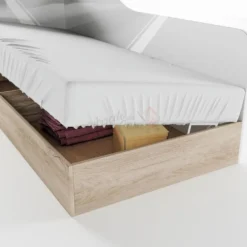 Letto singolo con contenitore ad angolo 82x190 LI 2004