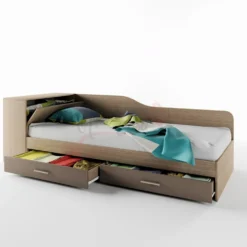 Letto singolo con due cassetti 82x190 LI 2005
