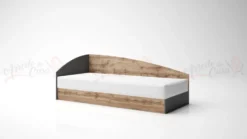 Letto singolo contenitore bianco lucido LG4