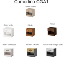 Letto singolo contenitore bianco lucido LG4