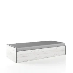 Letto singolo contenitore 90x200cm legno bianco LI27