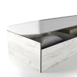 Letto singolo contenitore 90x200cm legno bianco LI27