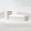 Letto singolo moderno 90x200 bianco legno LG61